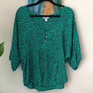 Cute boho blouse with little hearts size large